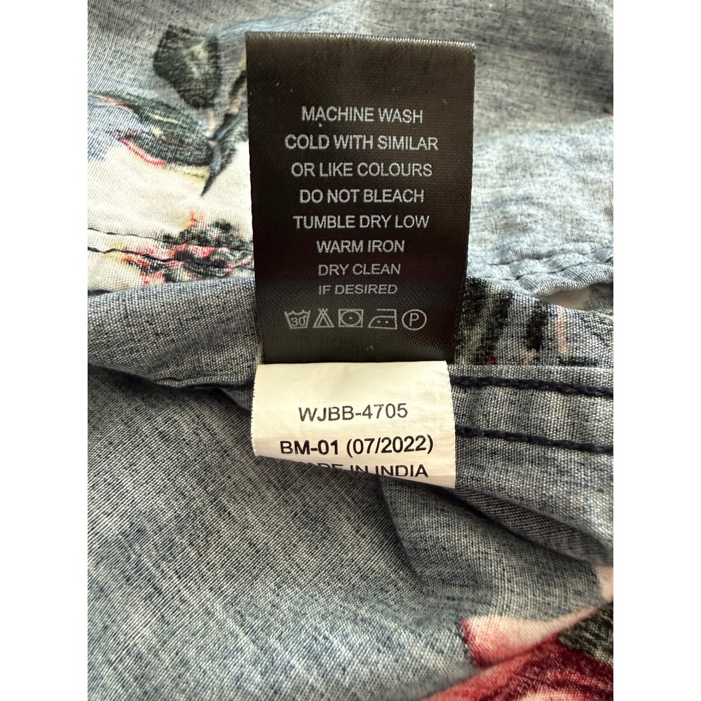 Denim & Flower Ricky Singh Girls Lightweight Hooded Floral Jacket Size 9/10 - Picture 11 of 12
